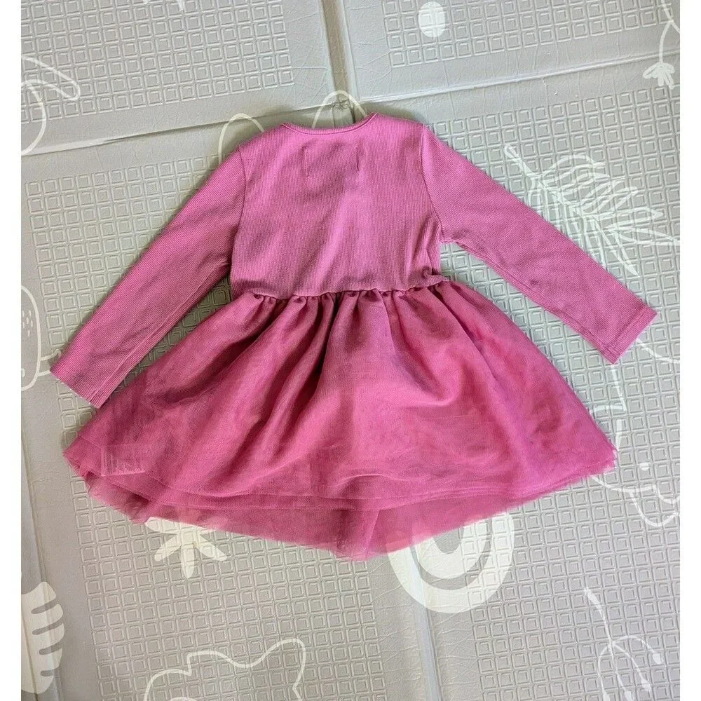 Old Navy Toddler Girl Dresses 18-24M Lot of 3 Pink Peach Black Tulle Party